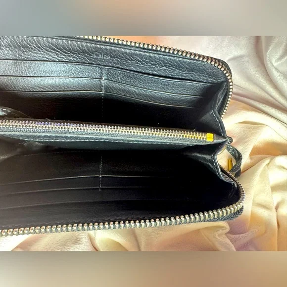 Chloé Paddington Zip Wallet in Black Leather Vintage Collector’s Piece - Picture 9 of 12